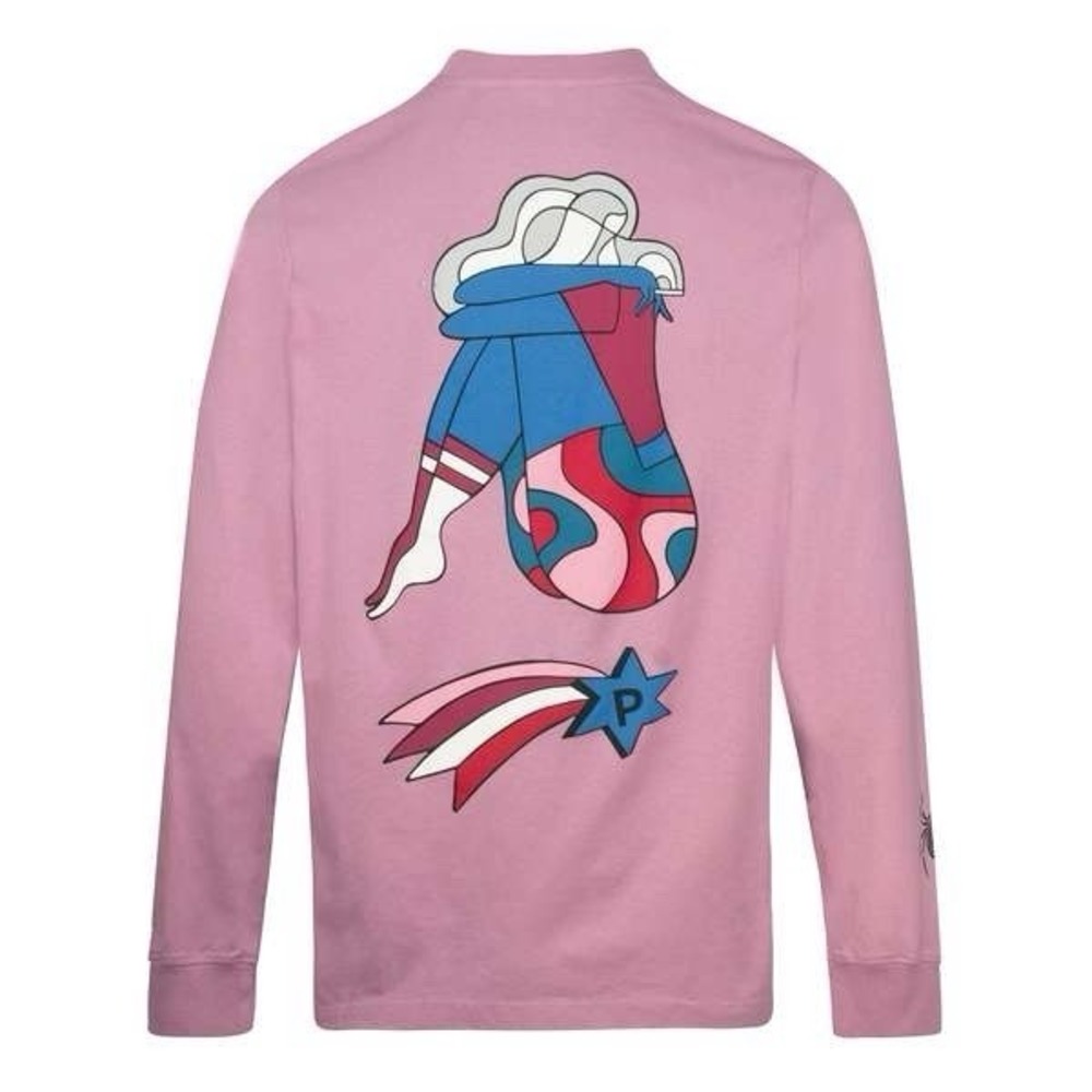 PARRA CLOUDY STAR L/S TEE - LAVENDER  Size Small